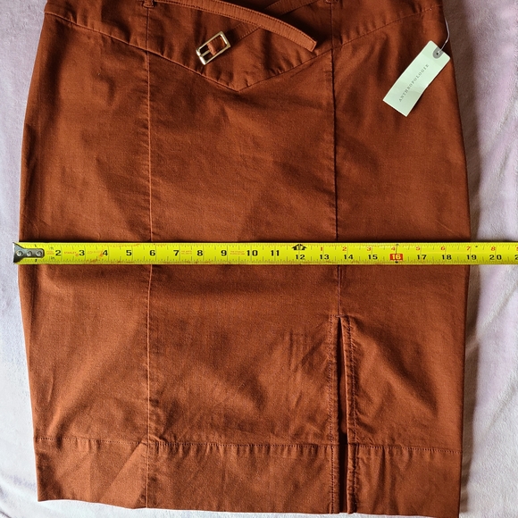 Anthropologie Brown Belted Pencil Skirt - Picture 13 of 15